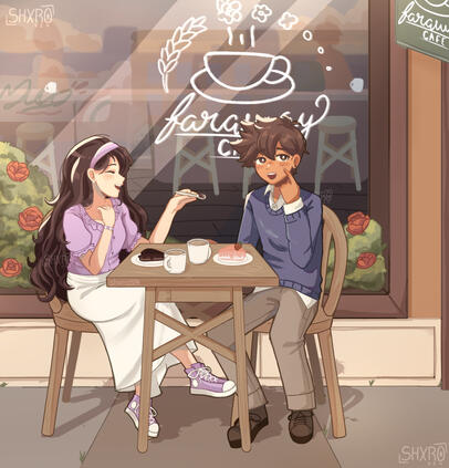 Coffee date ☕️💗🍰 A spoon for two ! !